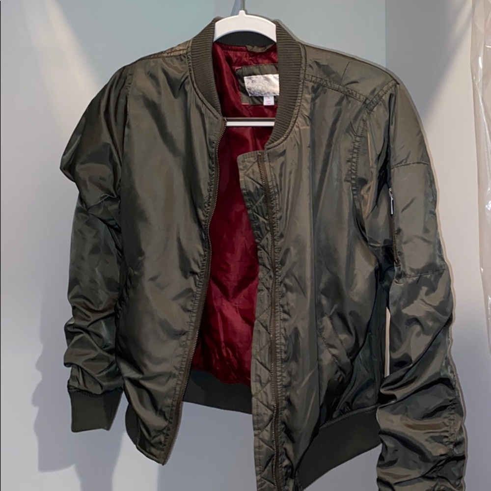 Army Green Bomber Jacket